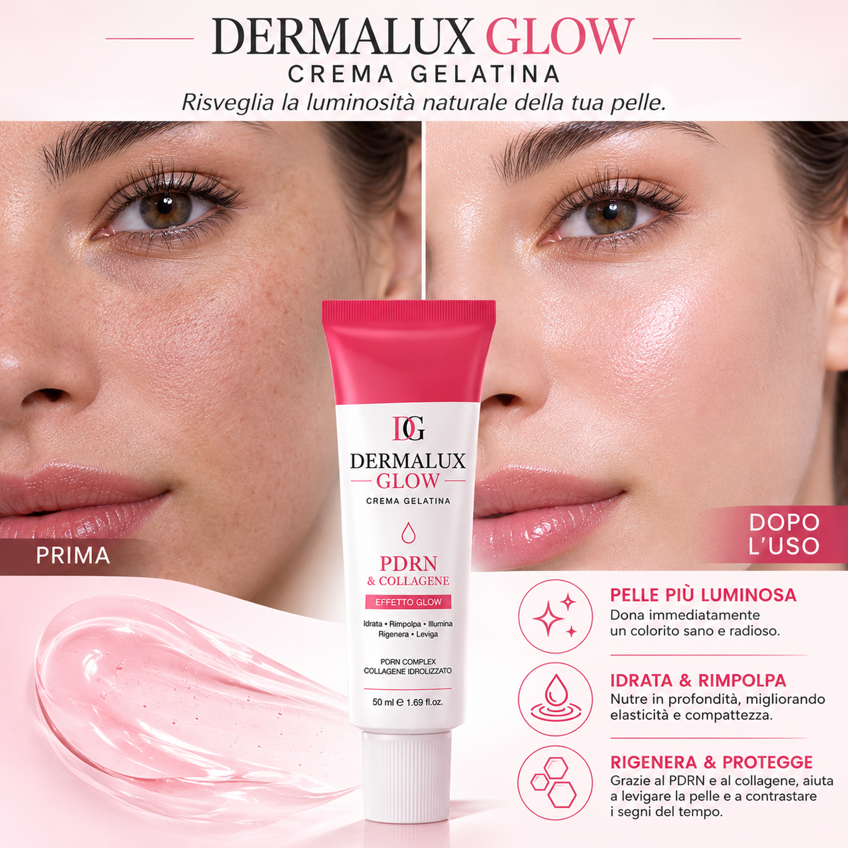 DERMALUX GLOW crema gelatina